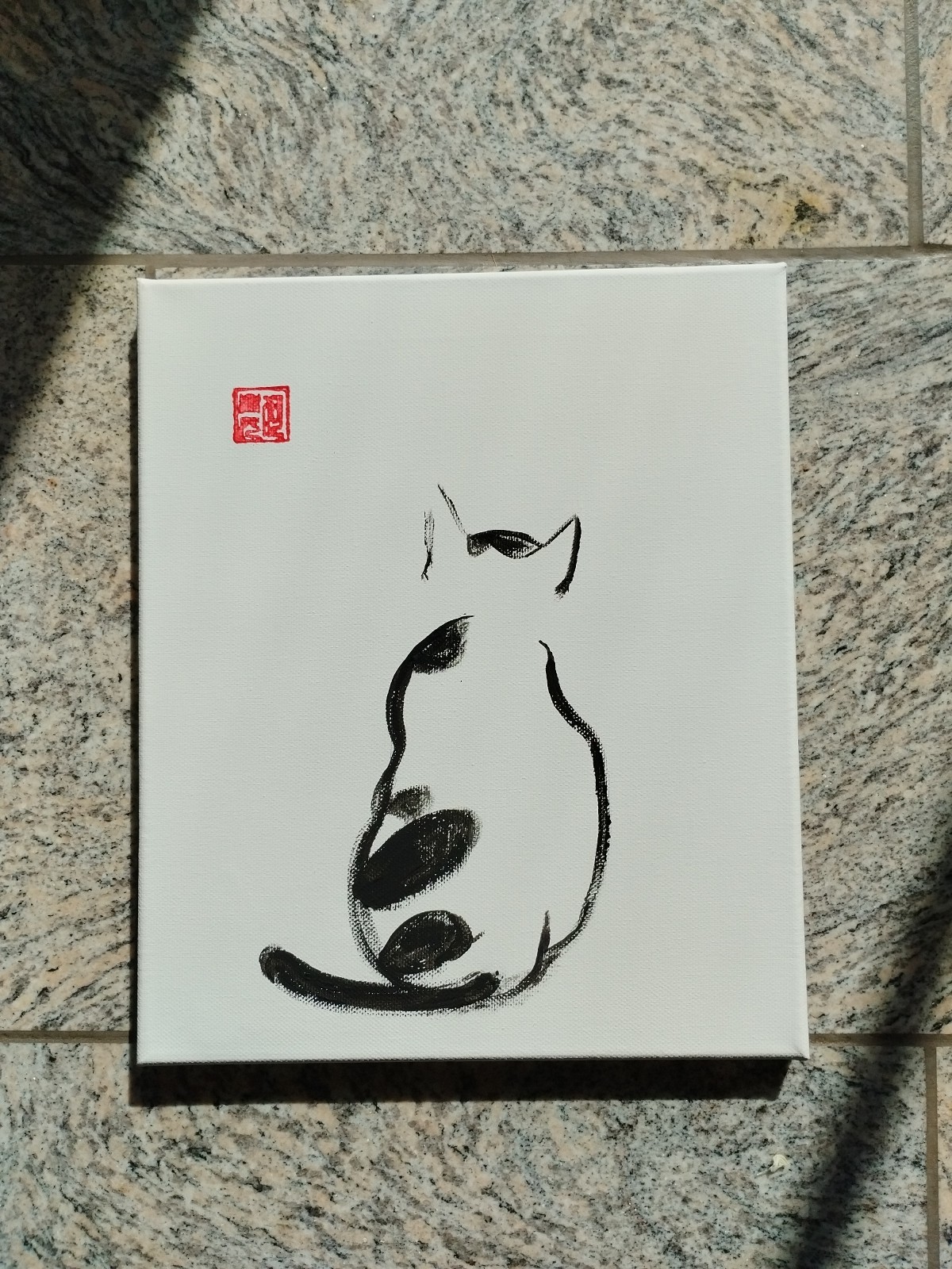 Gato MOCHI - Pintura acrílica - Original pintado a mano
