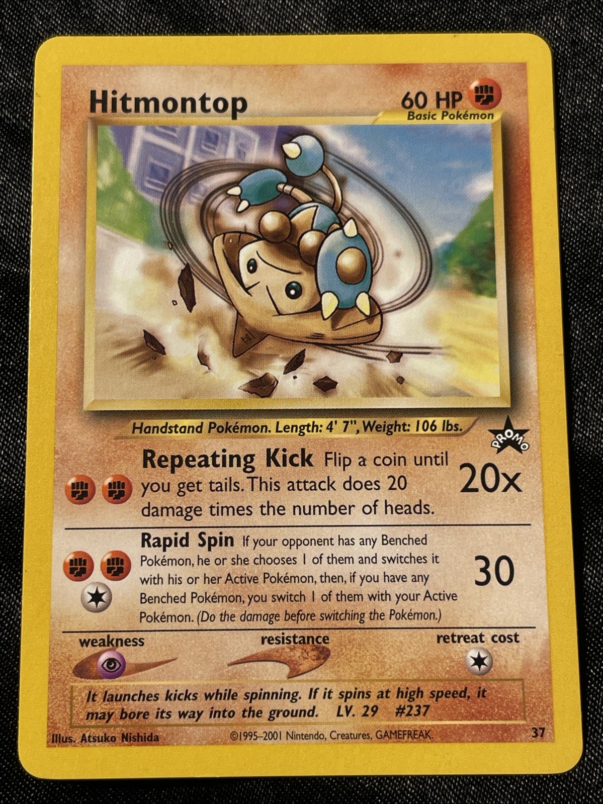 Hitmontop - 37 - Pokemon Wizards Black Star Promo Card LP (A1)