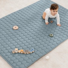 Comfy Cubs Rectangle Kids Play Mat - - 48" x 72", Pacific Blue