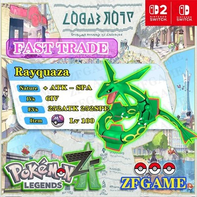  6IV NORMAL Rayquaza + EVS   POKEMON LEGENDS ZA  Online delivery 