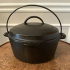 Wagner Ware Sidney 0 Cast Iron Dutch Oven With Lid Handle And Trivet 1267E