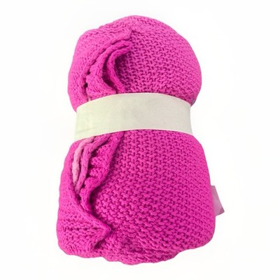  hot pink Wayland Square cable knit Ombré throw blanket 50x60 