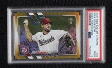 2021 Topps Chrome Ben Baller Gold Refractor 16/50 Max Scherzer #33 PSA 9 MINT