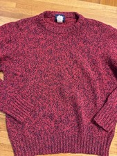 VTG Men's Woolrich Wool Blend Crewneck Pullover Sweater Size M Red Flecked