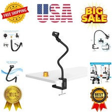 Microphone Stand Gooseneck 13  , Flexible Clamp-On Desktop Mic Stand with 360 ...