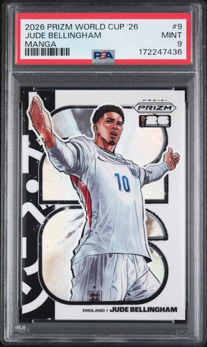 2026 PANINI PRIZM FIFA WORLD CUP 2026 MANGA #9 JUDE BELLINGHAM PSA 9