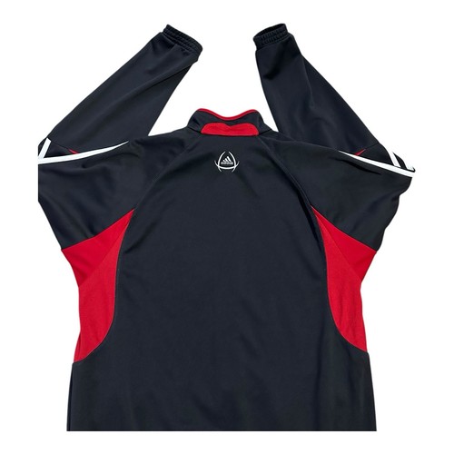 Mens adidas Jacket Men Size M Medium Red Black Athletic Gym Workout Full Zip - Picture 7 of 10