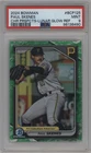 🔥Paul Skenes🔥2024 Bowman Chrome Prospects Lunar Glow Refractor #BCP125 PSA 9