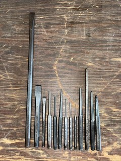 SNAPON TOOLS LOT Of 13 PUNCHES & CHISELS U.S.A PPC Snap On