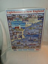 NEW 2010 Lighthouses of New England 1000 Piece Puzzle New Sealed/ Free Shipping