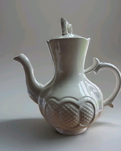 USA Pottery Coffee Pot, Sugar & Creamer Set #1224 #1225 Cream Color Mcm Pineapp - Picture 5 of 18