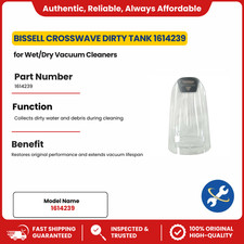 Bissell CrossWave Dirty Tank 1614239 for Wet/Dry Vacuum Cleaners