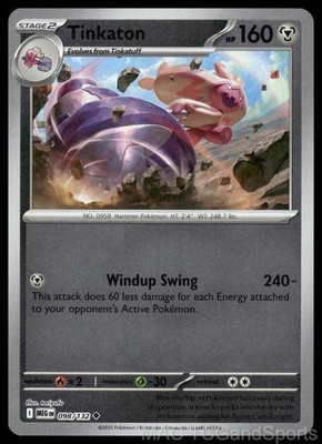Tinkaton 098/132 Reverse Holo Mega Evolution Pokemon TCG NM