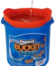 Dog Fetch Toy Chuckit 8 Pcs Ultra Ball Medium with Cleaning & Storage Bucket
