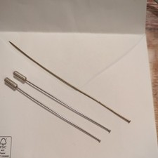 3er Set Antike Hutnadeln – XL Nadel 11,5 cm & Pärchen 8,5 cm – Silberfarben