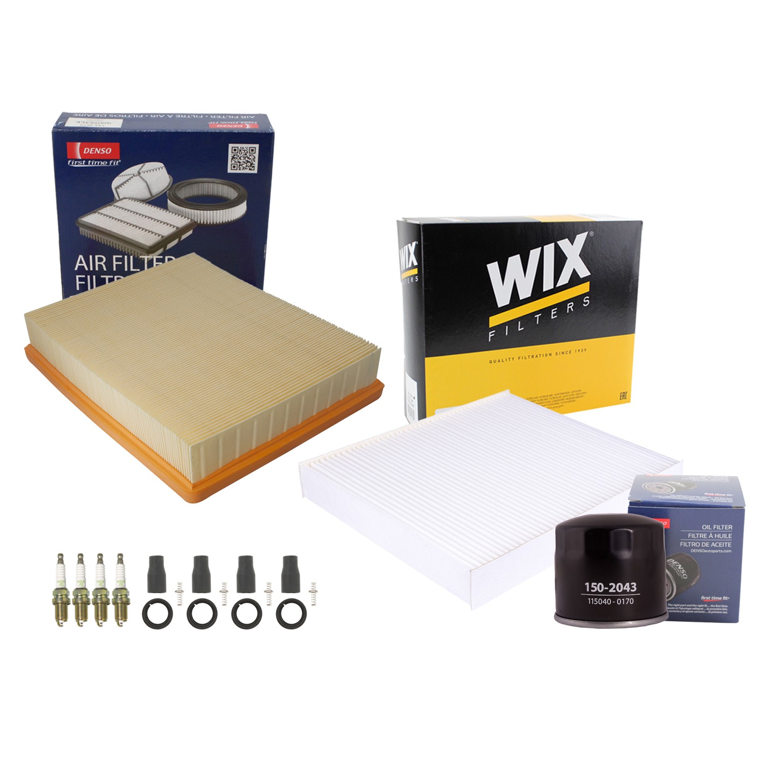 Denso Tune Up Kit NGK 4 Spark Plugs  Boots Kit for Optima 2.4 L4 DOHC Vin 3 FWD