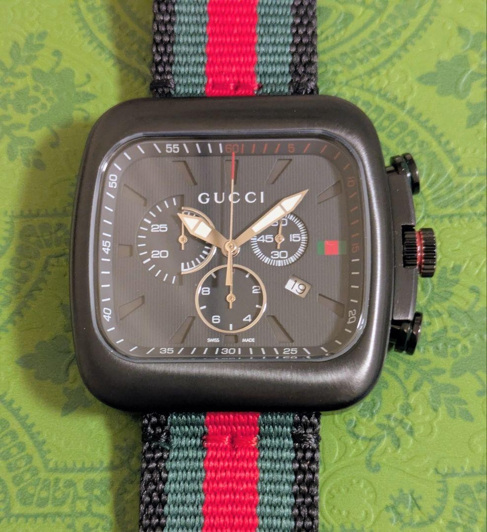 USED Excellent] GUCCI Coupe YA131202 Chronograph Quartz Nylon