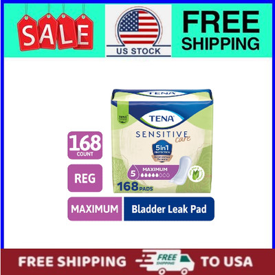 TENA Sensitive Care Maximum Absorbency Incontinence Pad for Women, 168 Ct