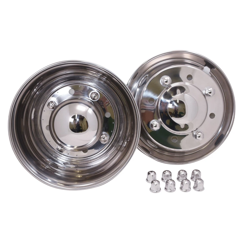 Juego de 4 simuladores de ruedas pulidos de 19-1/2" para Chevy P30 1975-1999 Foto 2 de 2