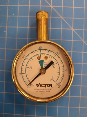 #ad Vintage Victor Tire Pressure Gauge Automotive Tool Auto Radial 26 PSI KPa $10.20