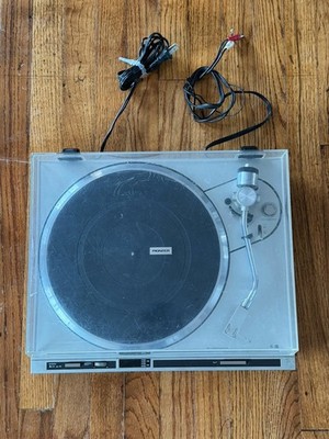 Pioneer PL-200 Turntable Vintage Silver TESTED READ Needs Stylus Cartridge