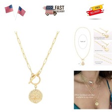 18K Gold Plated Moon Star Lion Evil Eye Love Heart Cross Pendant Necklace Med...