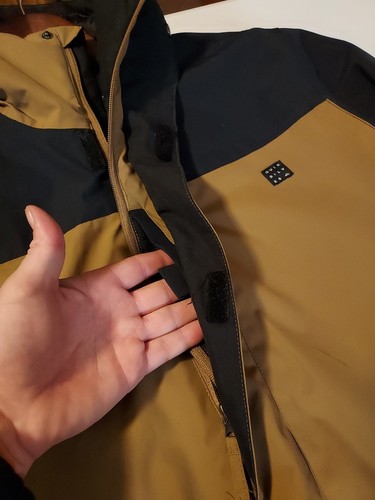 Quicksilver Herren Dry Flight Tech 10K Jacke Größe Medium schwarz braun Schneemantel - Bild 7 von 10