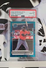 2020 Panini Optic YORDAN ALVAREZ Teal Velocity RC Rookie ASTROS 24/35 PSA 10