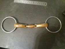 used loose ring snaffle bit 5 in copper mouth lozenge 
