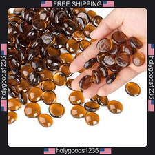 1lb glass marbles transparent smooth flat beads for vases mosaic aquarium decor