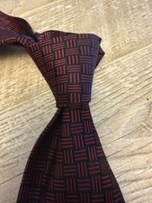 Save The Children Doggies And Bones Necktie Mens 56 X 4 Red Silk Made In USA