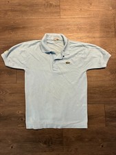 Vintage Chemise Lacoste Polo Shirt Size S Blue Logo Classic Golf 70s 80s France