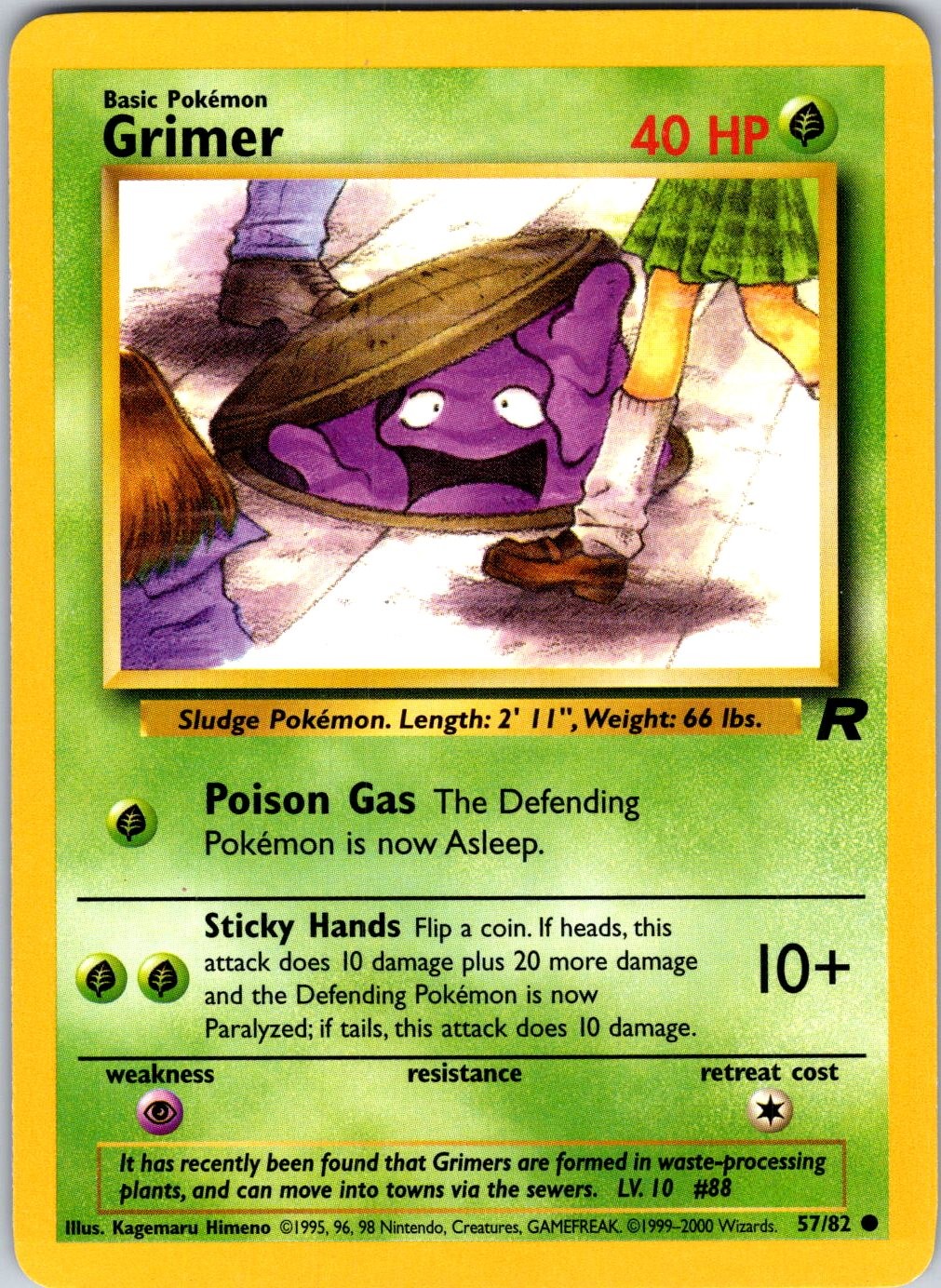 Grimer 57/82 Team Rocket Pokemon TCG NM Unlimited