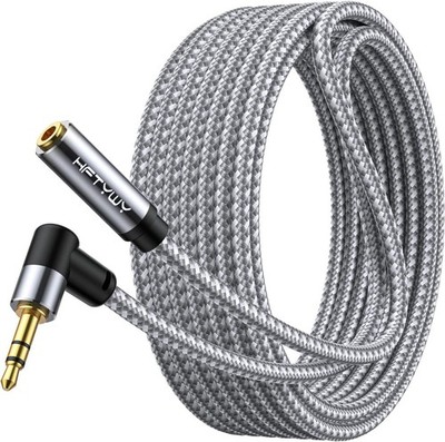 Headphone Extension Cable 10 ft 3.5mm Male to Female Stereo Audio 10 ft, gray 