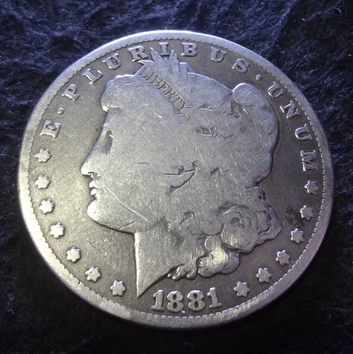 1881-CC Morgan Silver Dollar - Solid Good G details from the Carson City mint