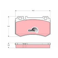 TRW Bremsbelagsatz Bremskl&ouml;tze hinten A0054204120 A0034206220 | 108251