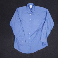 Brooks Brothers Button Up Shirt Mens 16.5-46/7 Blue Long Sleeve Non Iron Cotton