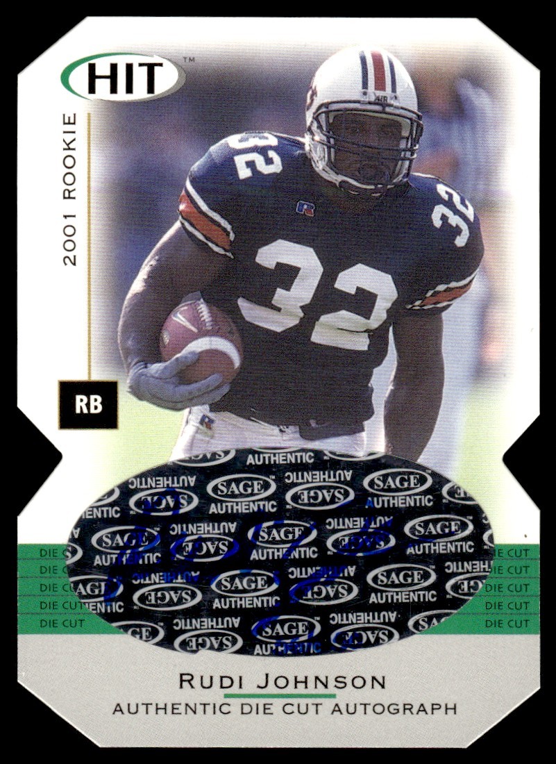Rudi Johnson SA-GE Hit Autographs #A32 Die-Cut