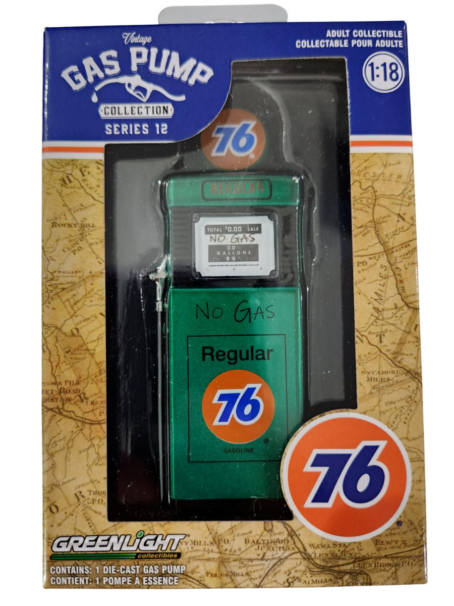 Pompe à essence 1/18 Wayne 505 Union 76 verte Greenlight : idée cadeau idéale pour passionné auto
