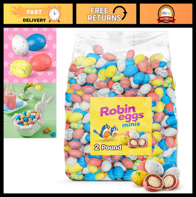 Malted Milk Chocolate Robin Eggs - 2 lb Bulk Easter Candy for Hunts & Favors