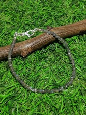 Natural 3-4MM Labradorite Faceted Rondelle Gemstone Beads Stress Bracelet 6-8''