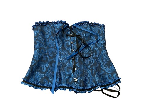 Bustier Overbust Donna Con Stringhe E Ossatura - Corsetto Vita Burlesque, Lingerie Cincher