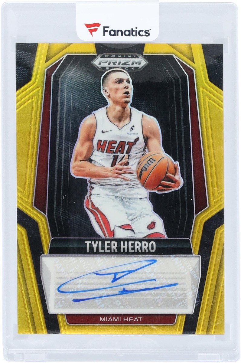 Tyler Herro Miami Heat Signed 2024-25 Panini Prizm Black Gold #SIG