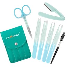 Eyebrow Tweezers Set, 7 Pcs Lash Tweezers for Women, Precision Tweezer for Ey...