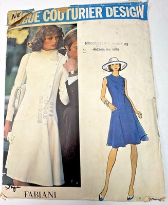 Uncut Sz 18 VOGUE Couturier Design 1065 Pattern Vintage FABIANI OF ITALY
