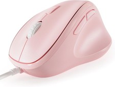 Micropack Ergonomic Mouse Wired for Laptop, PC Computer and Wired, Pink