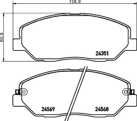 Plaquettes de frein 8DB 355 012-371 HELLA PAGID pour KIA SSANGYONG HYUNDAI - Image 2