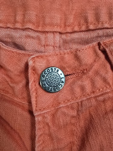 Lacoste Womens Orange Denim Jeans Sz 28 Straight Leg Y2K Retro - Picture 7 of 13