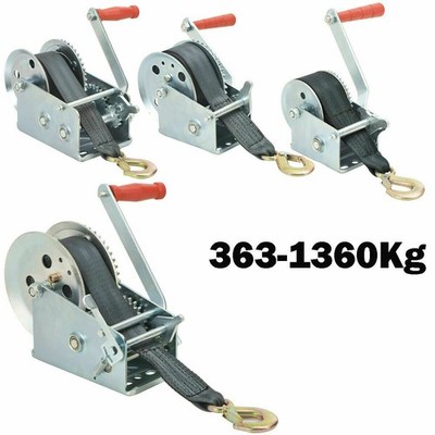 Handseilwinde mit Gurtband 360-1360kg Gurtwinde Bootswinde Seilwinde Handwinde
