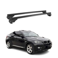 Dachtr�ger Quertr�ger f�r BMW X6 E71 E72 2007-2014 Aluminium Schwarz
